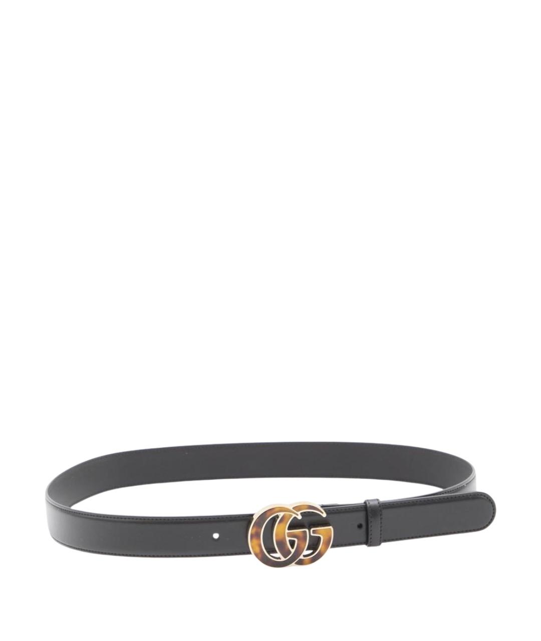 GUCCI Черный кожаный ремень, фото 1