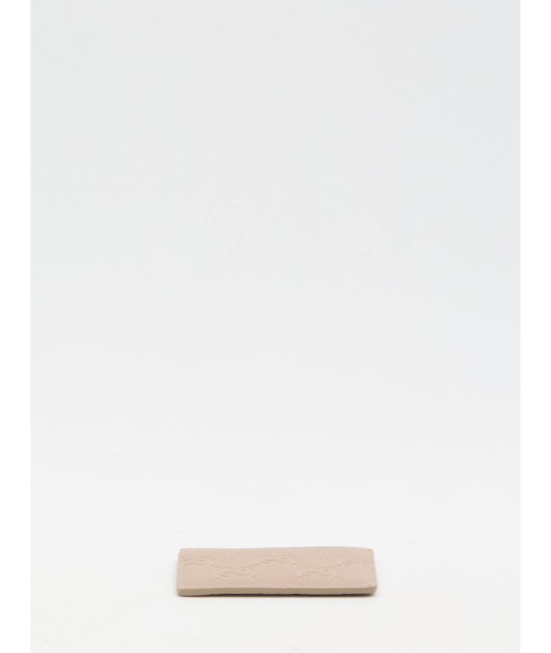GUCCI Бежевый кожаный кардхолдер, фото 3