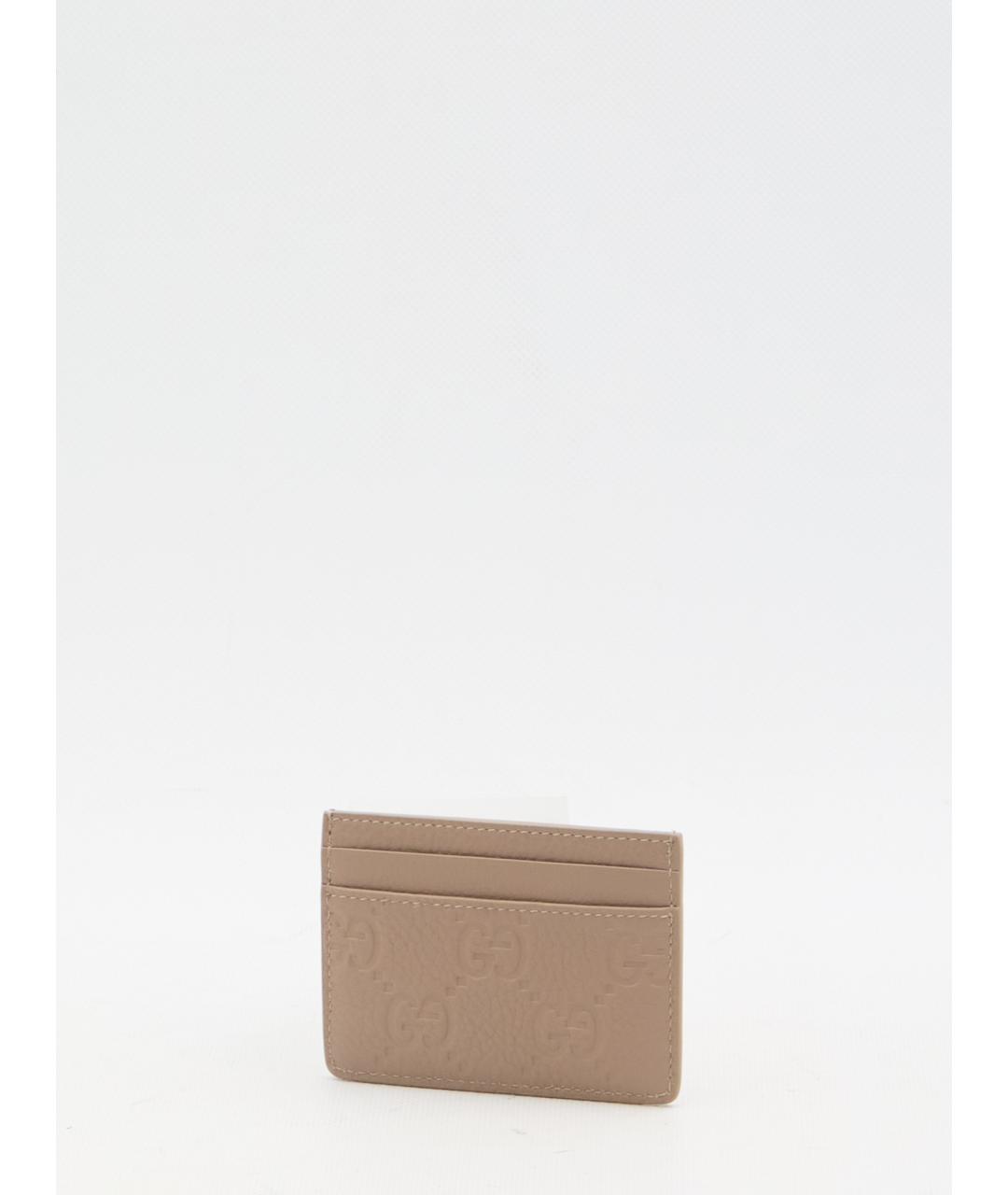 GUCCI Бежевый кожаный кардхолдер, фото 2