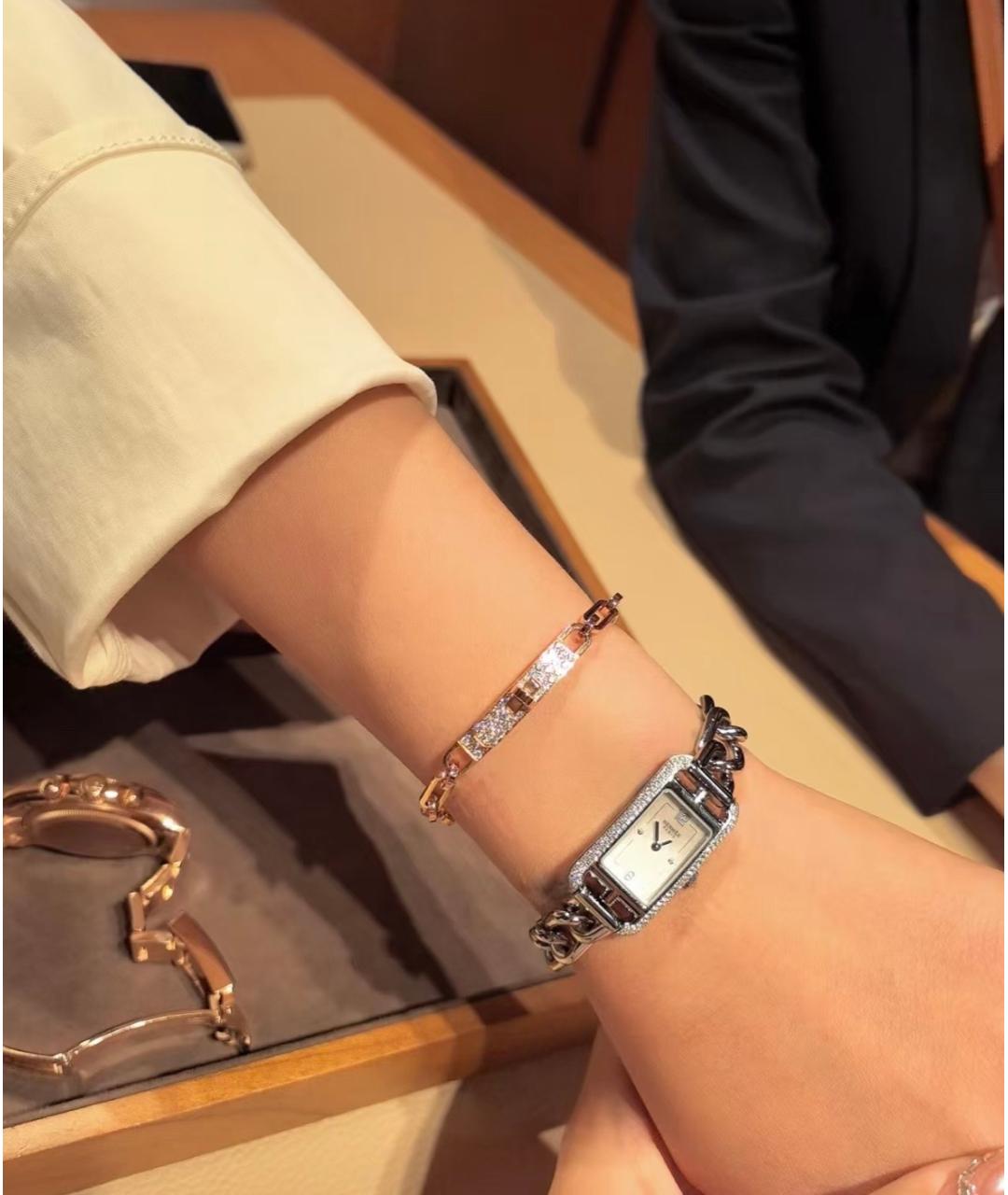 HERMES Золотой браслет из розового золота, фото 8