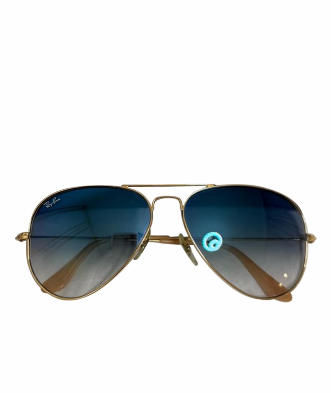 RAY BAN Голубые металлические солнцезащитные очки, фото 1