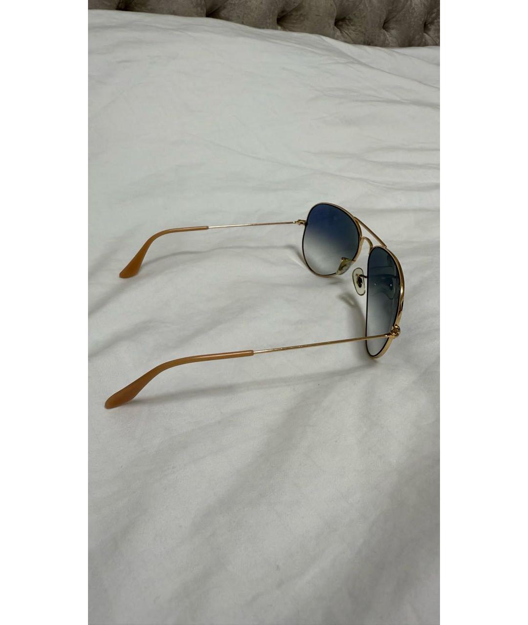 RAY BAN Голубые металлические солнцезащитные очки, фото 2