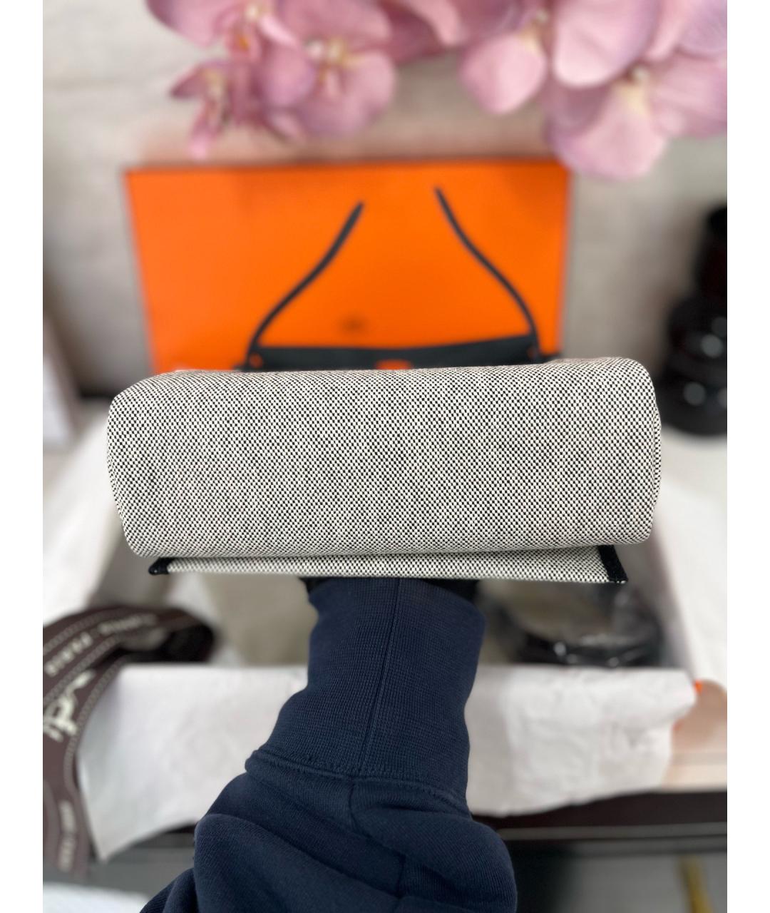 HERMES Черная кожаная сумка через плечо, фото 5