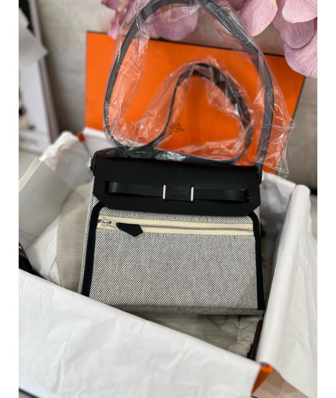 HERMES Черная кожаная сумка через плечо, фото 2