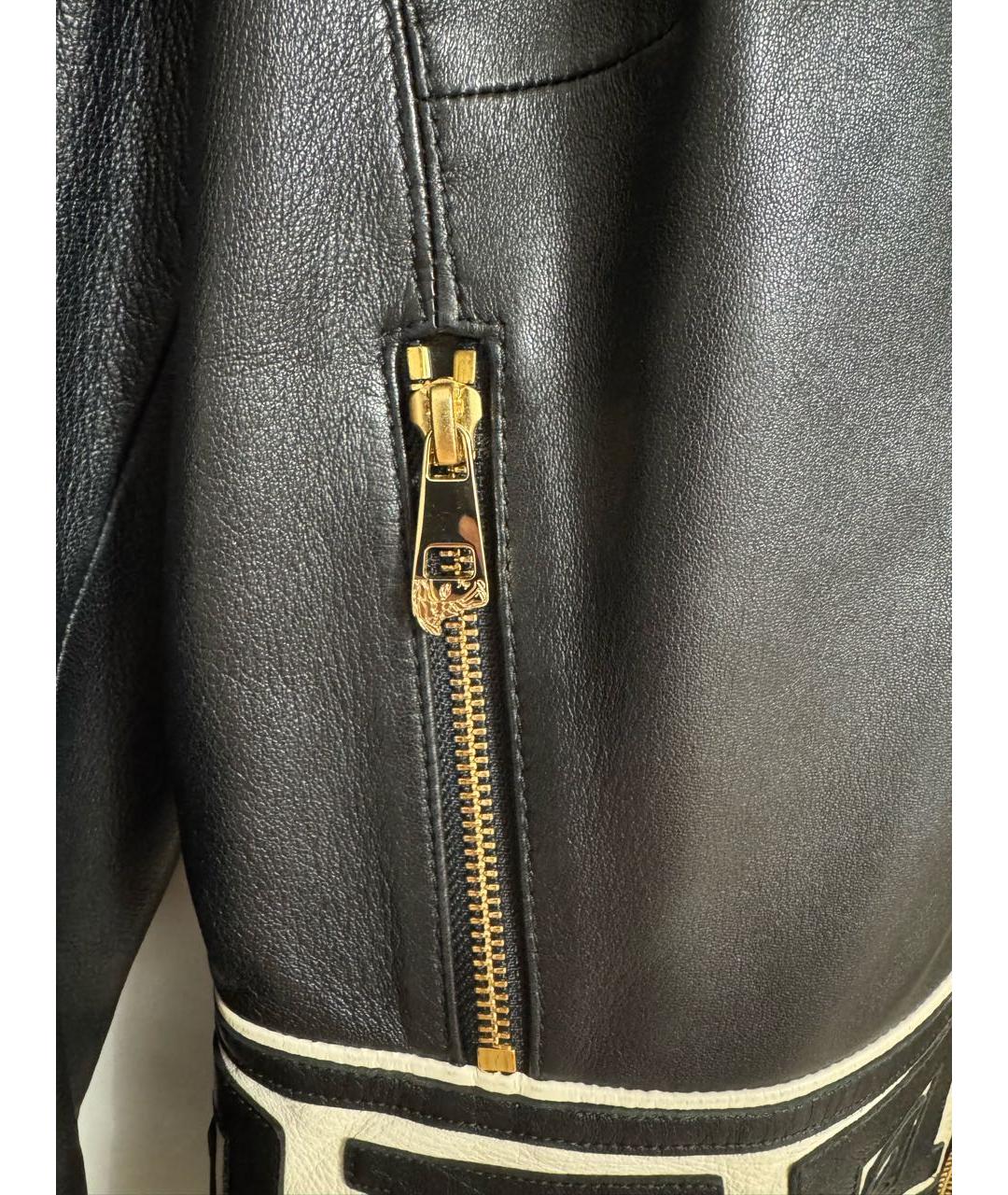VERSACE COLLECTION Черная кожаная куртка, фото 4