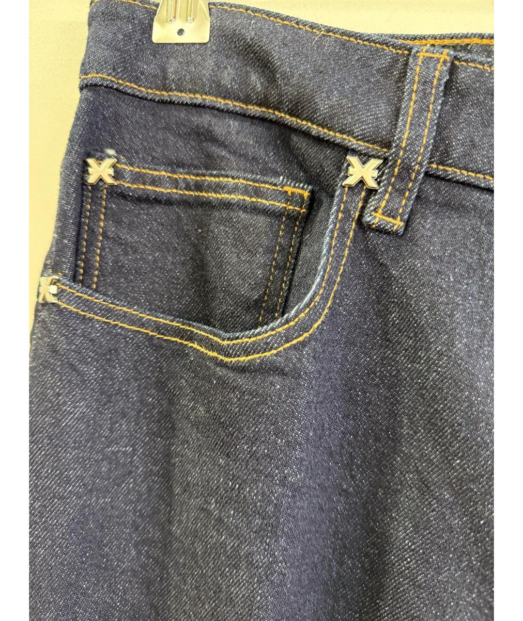 JOHN RICHMOND Темно-синие хлопковые прямые джинсы, фото 4