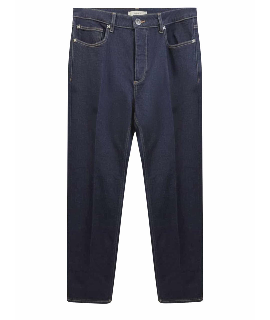 JOHN RICHMOND Темно-синие хлопковые прямые джинсы, фото 1