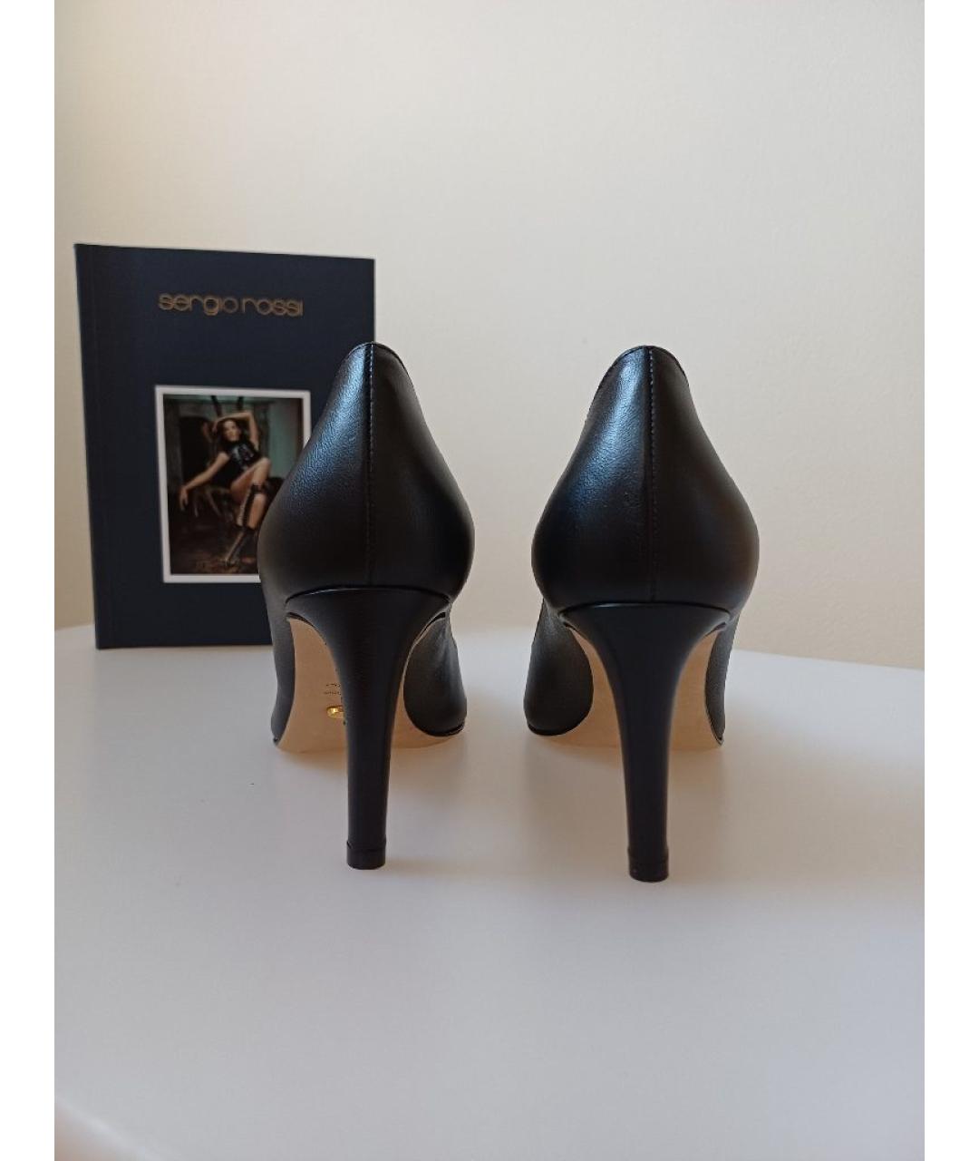 SERGIO ROSSI Черные кожаные туфли, фото 8