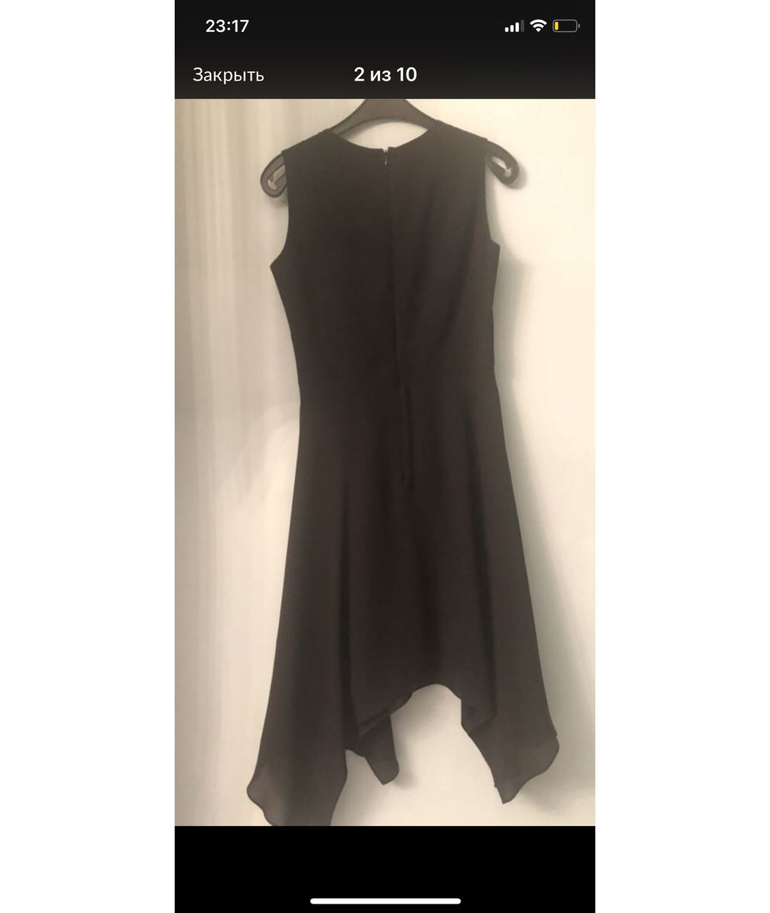 GIVENCHY Черное шелковое повседневное платье, фото 2