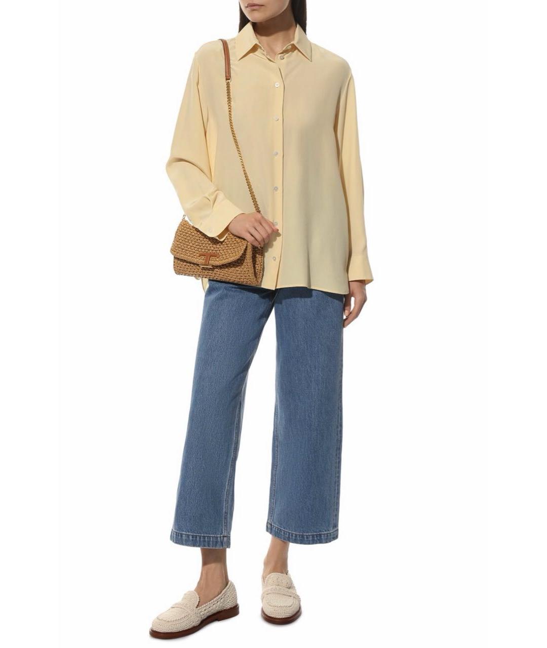 CHLOE Бежевые текстильные лоферы, фото 5