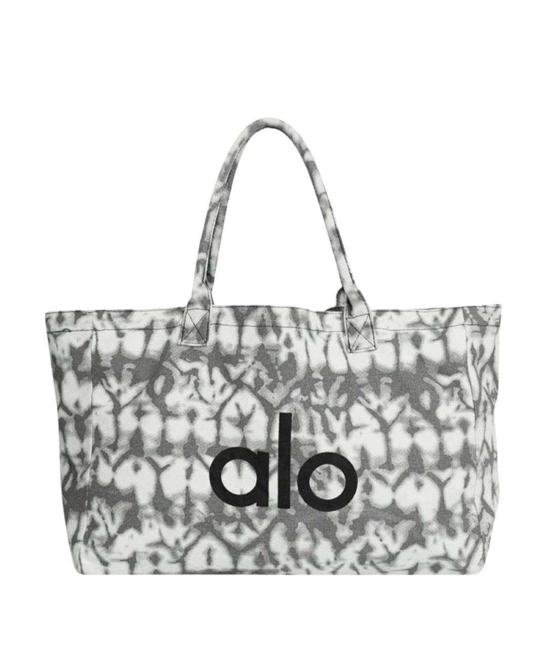 ALO YOGA Серая хлопковая сумка с короткими ручками, фото 1