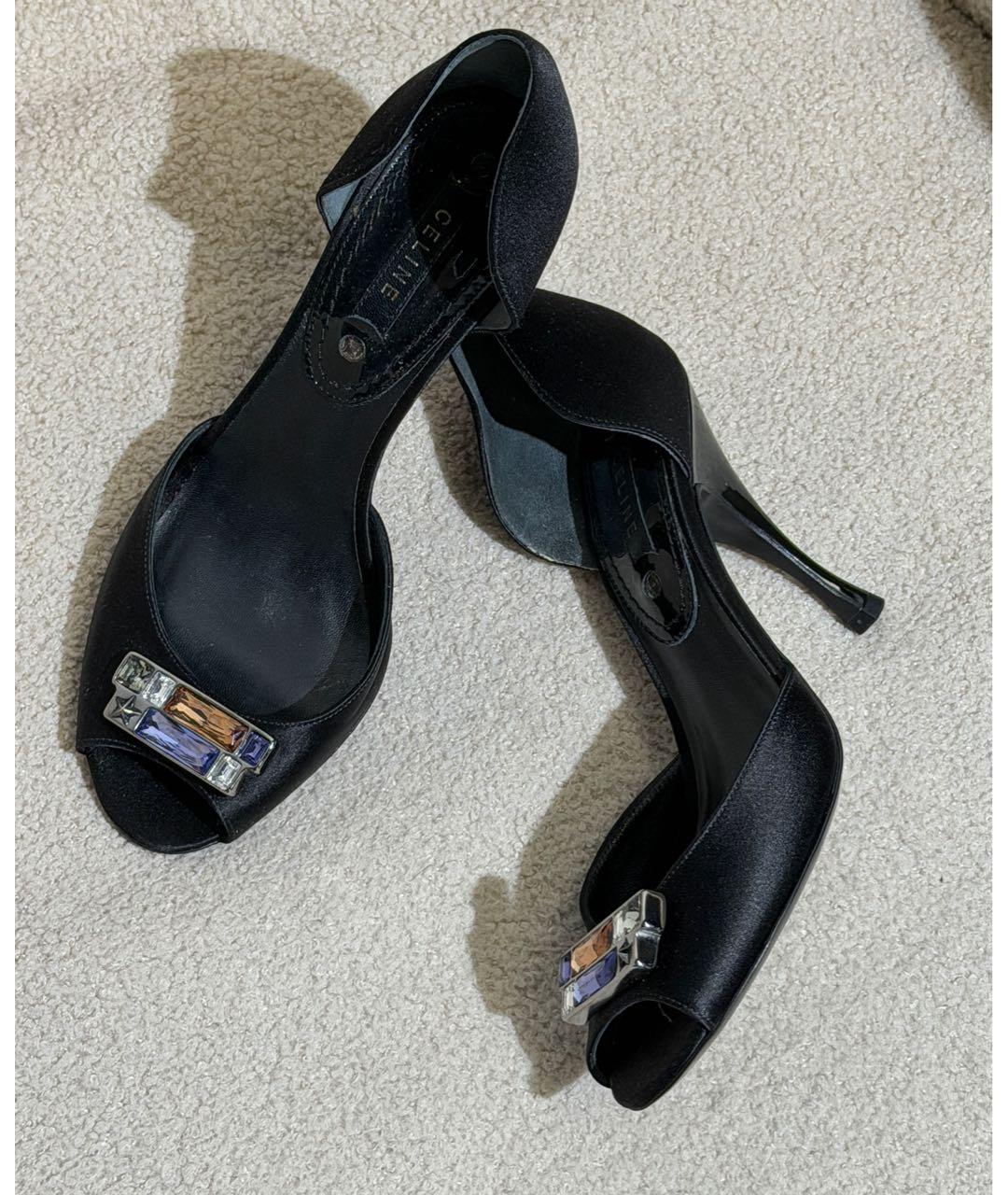 CELINE Черные текстильные туфли, фото 5