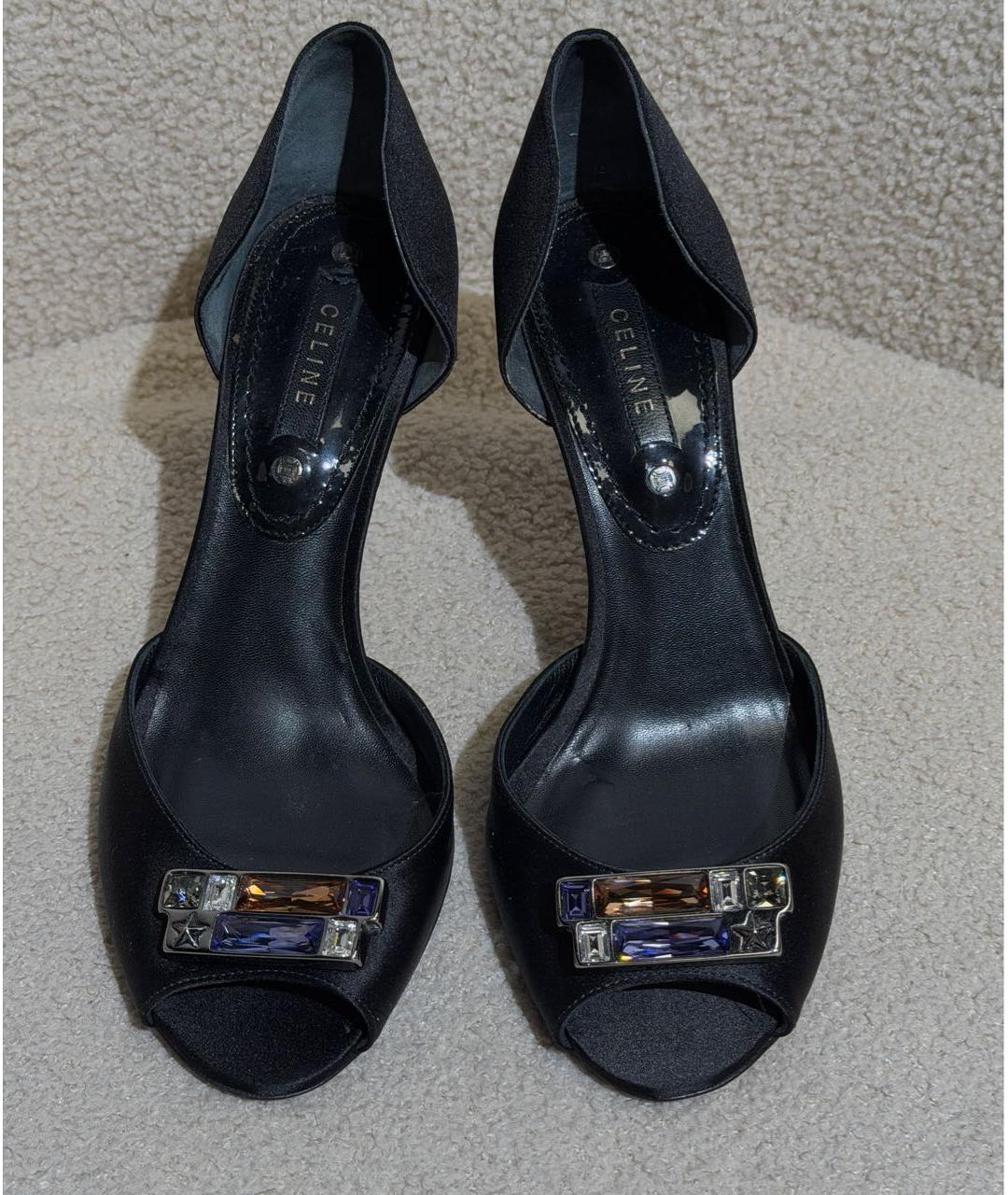 CELINE Черные текстильные туфли, фото 2
