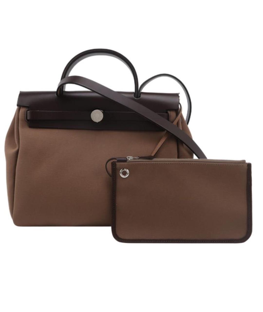 HERMES Коричневая кожаная сумка через плечо, фото 5