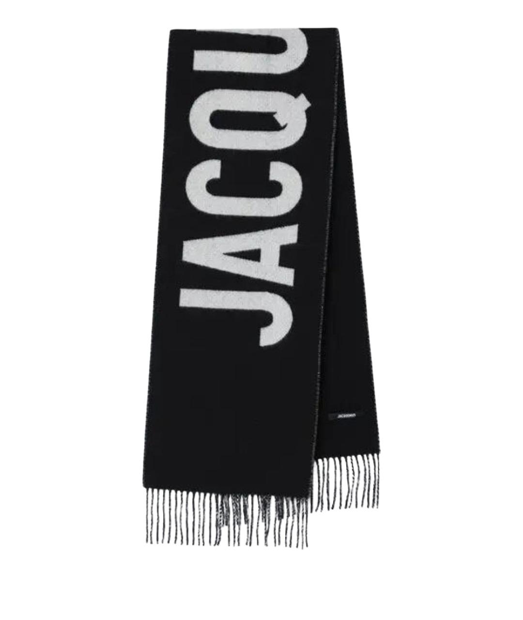 JACQUEMUS Черный шерстяной шарф, фото 1