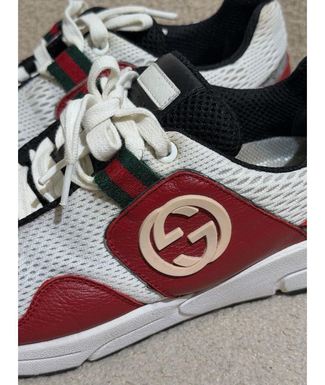 GUCCI Мульти текстильные низкие кроссовки / кеды, фото 7