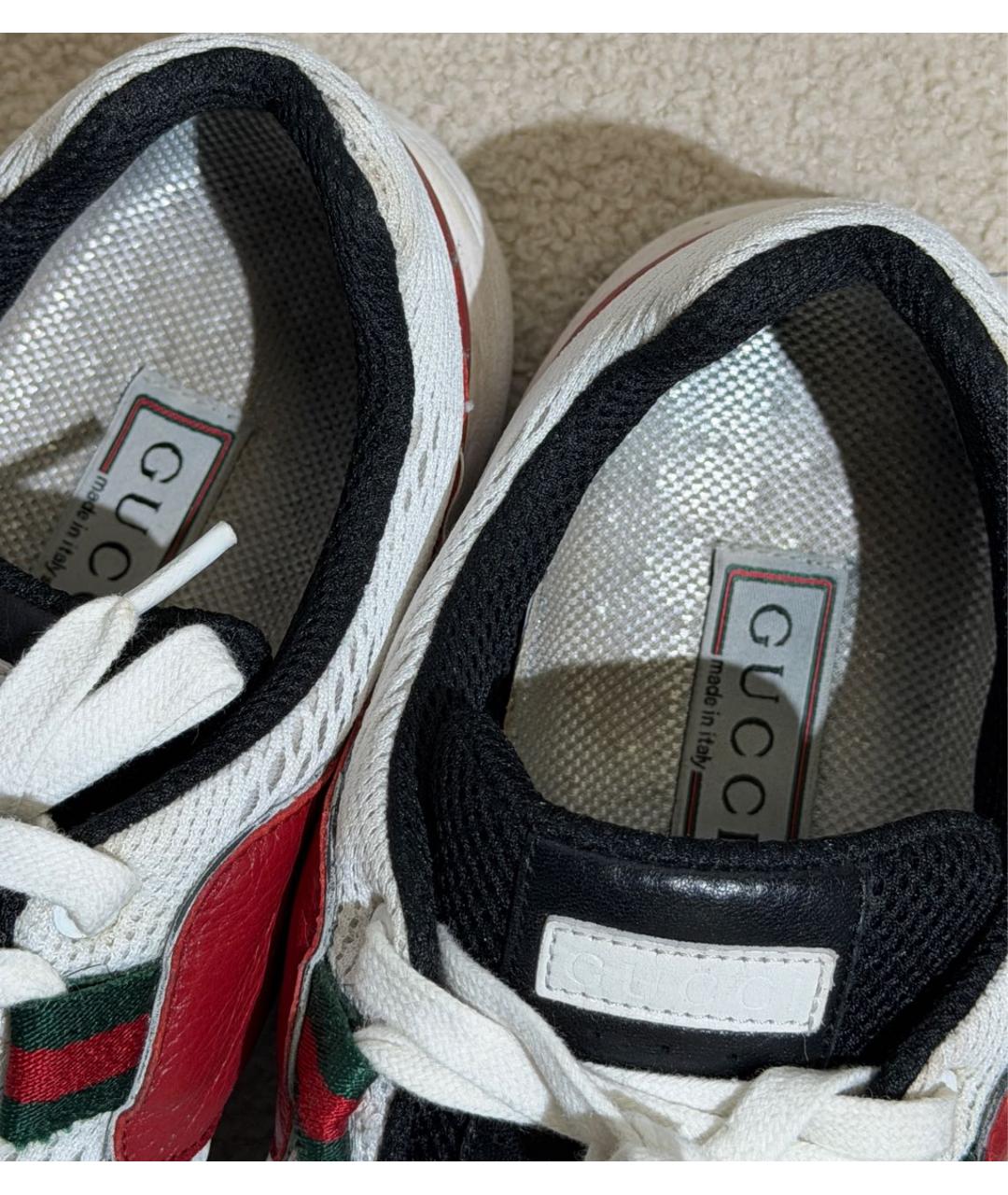 GUCCI Мульти текстильные низкие кроссовки / кеды, фото 3