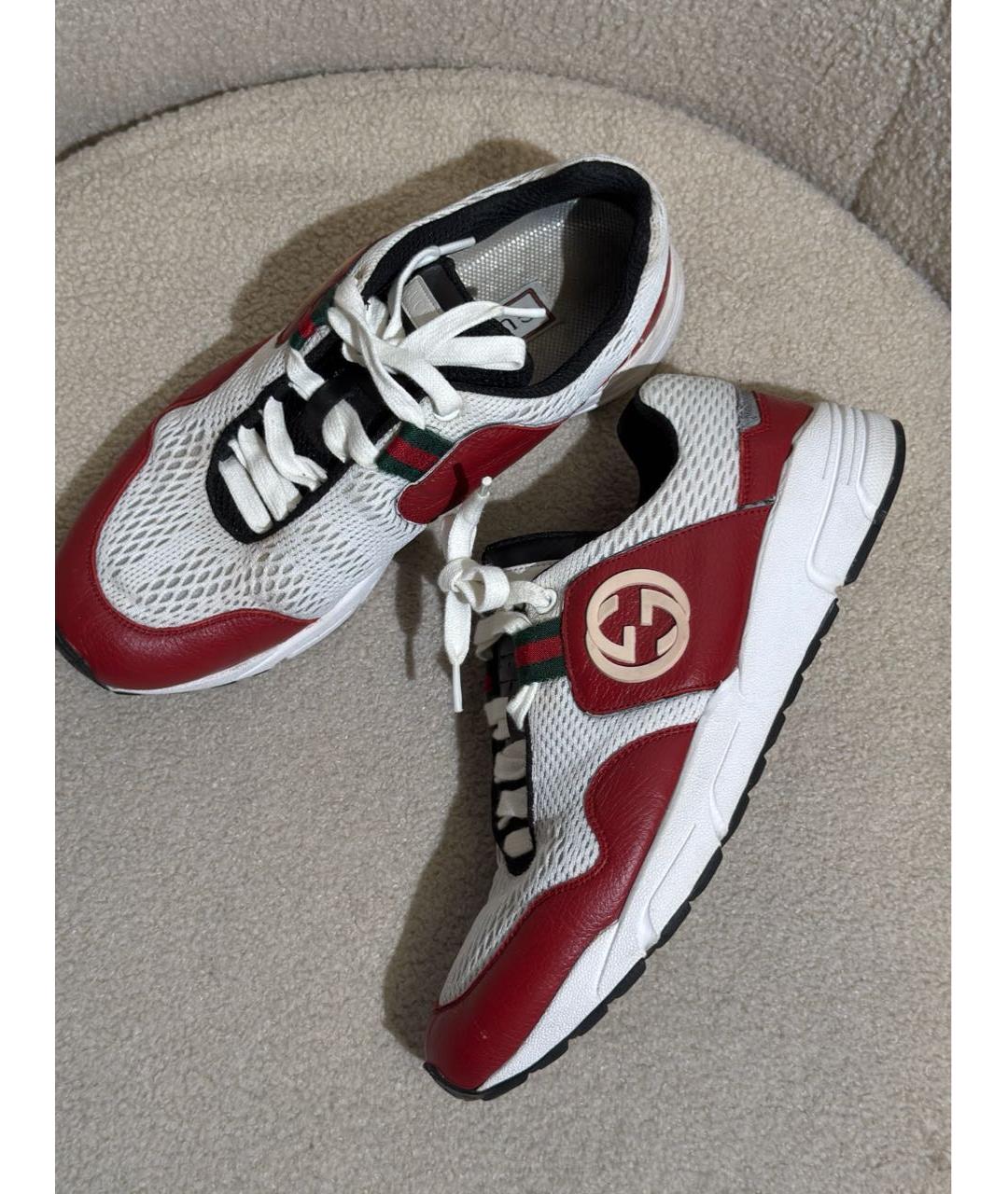 GUCCI Мульти текстильные низкие кроссовки / кеды, фото 5