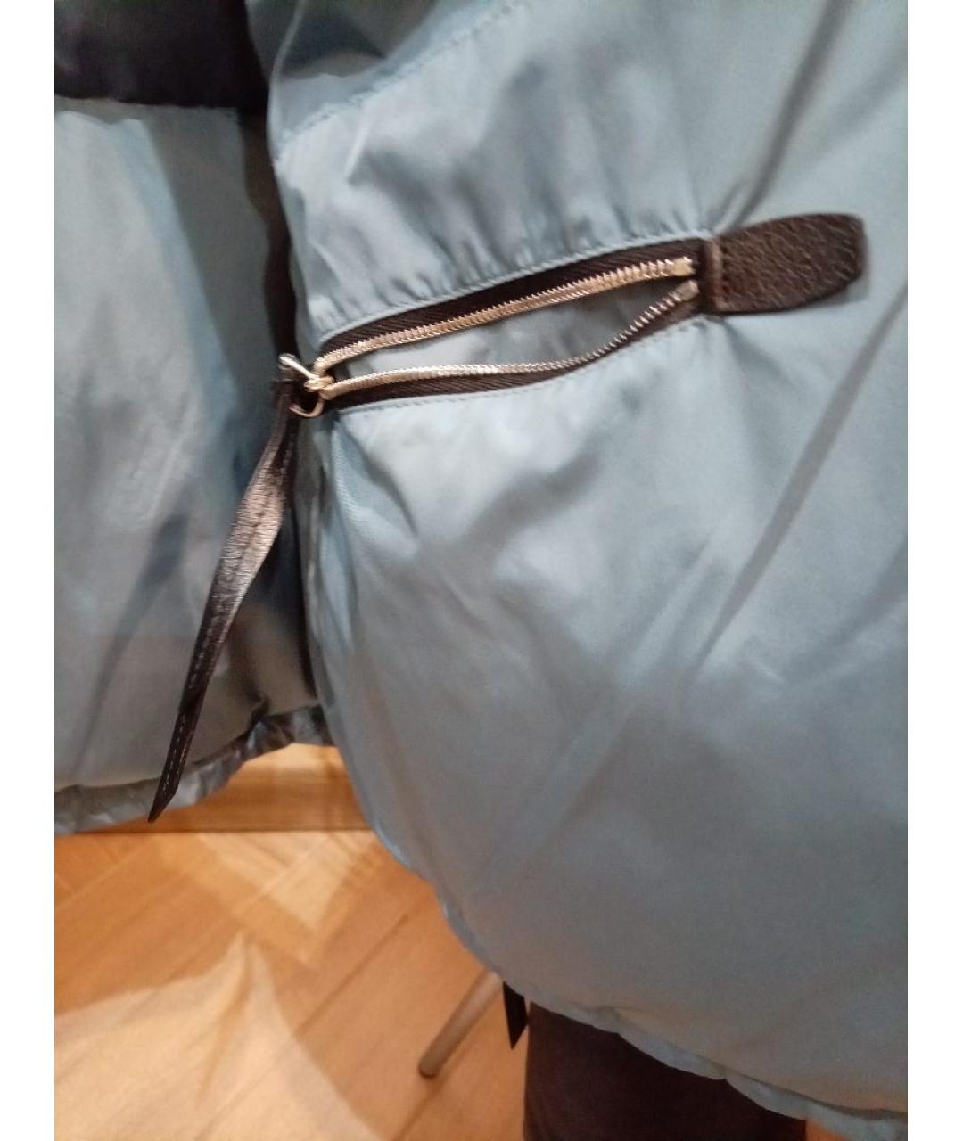 PRADA Черный атласный пуховик, фото 4