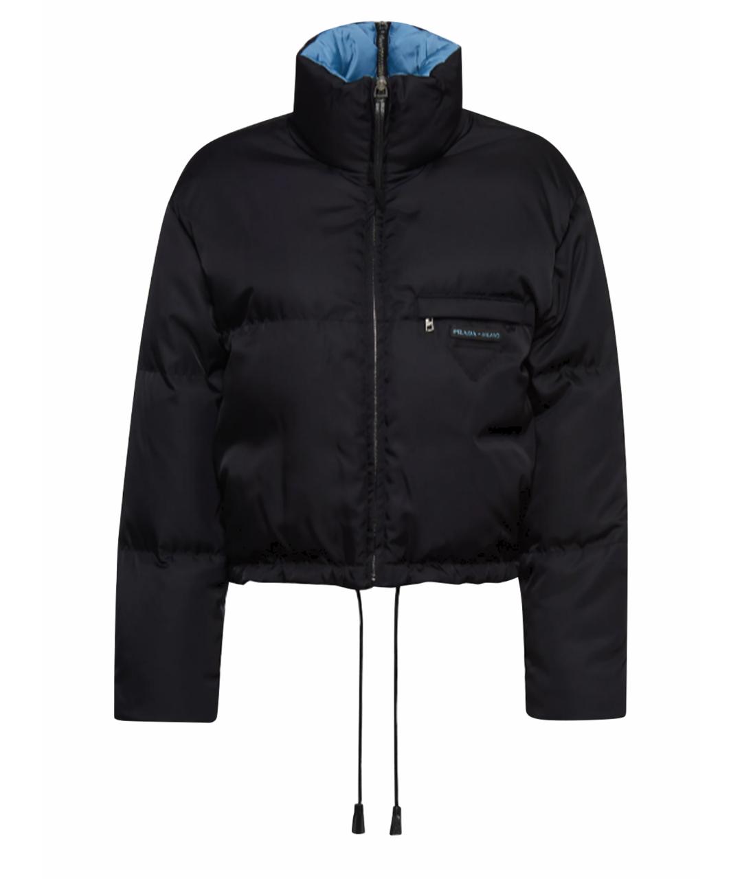 PRADA Черный атласный пуховик, фото 1