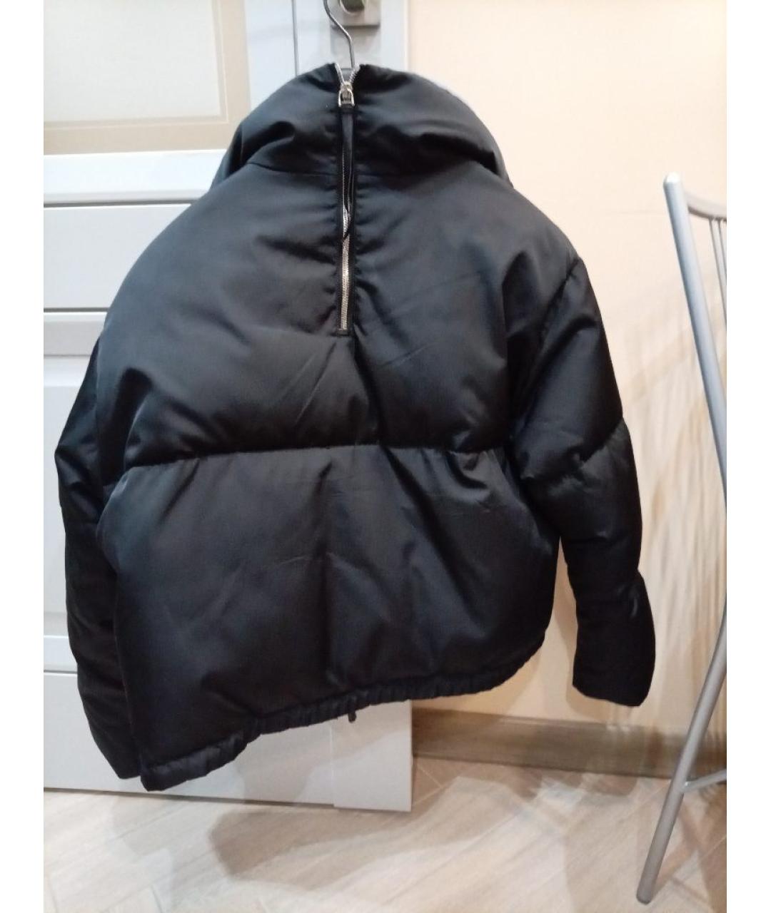 PRADA Черный атласный пуховик, фото 2