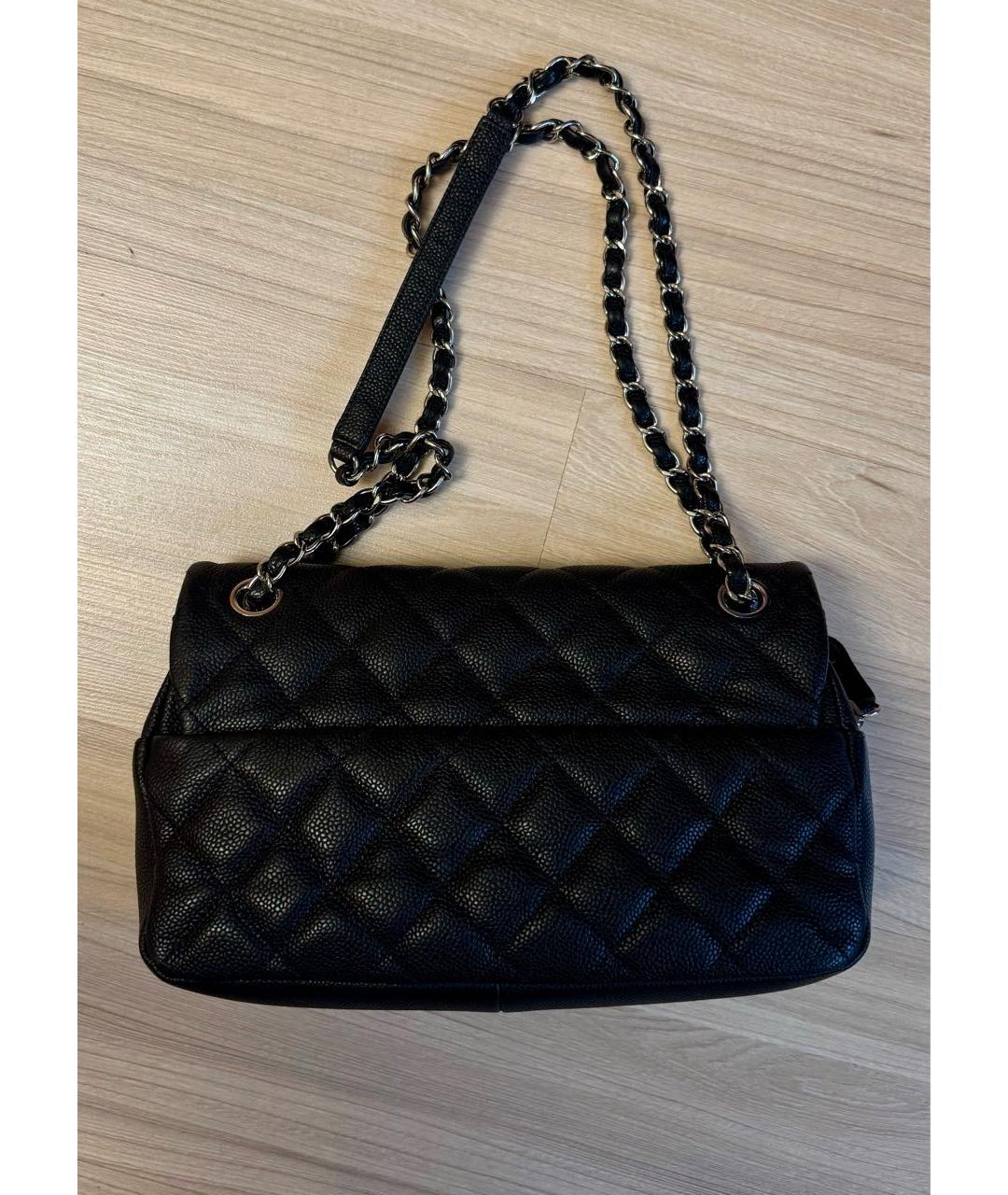 CHANEL Черная кожаная сумка через плечо, фото 2