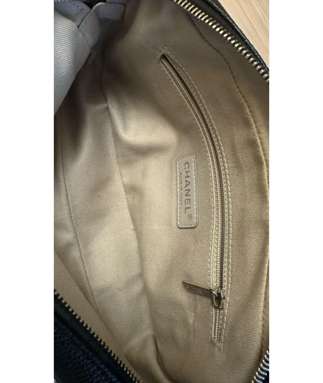 CHANEL Черная кожаная сумка через плечо, фото 8