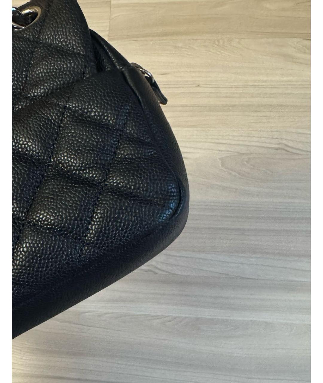 CHANEL Черная кожаная сумка через плечо, фото 5