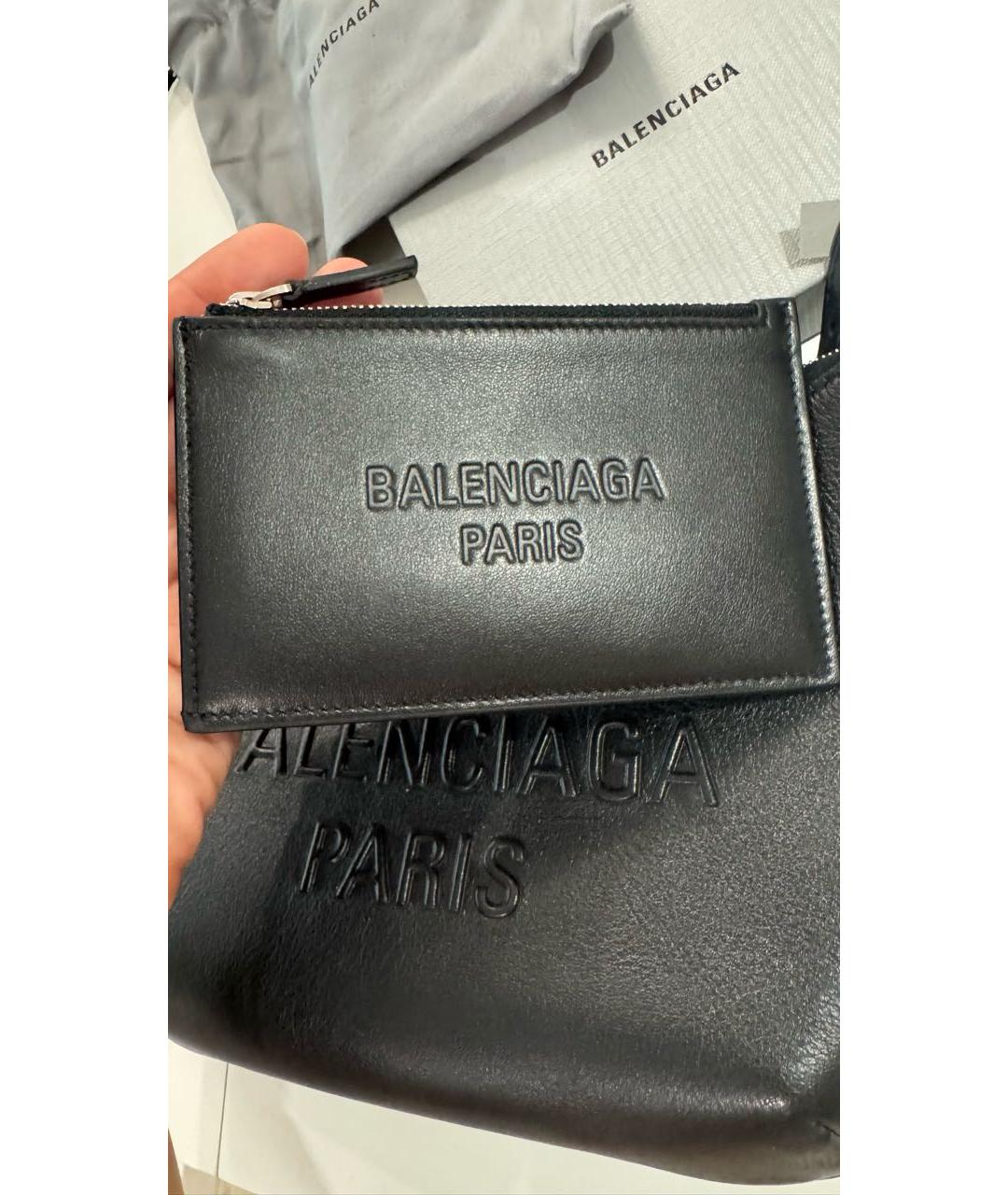 BALENCIAGA Черный кожаный кардхолдер, фото 2