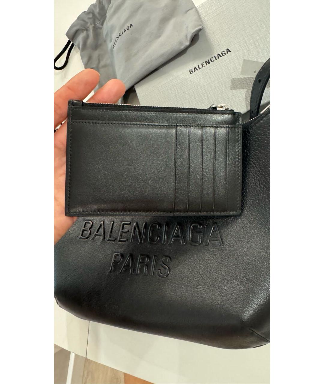 BALENCIAGA Черный кожаный кардхолдер, фото 3