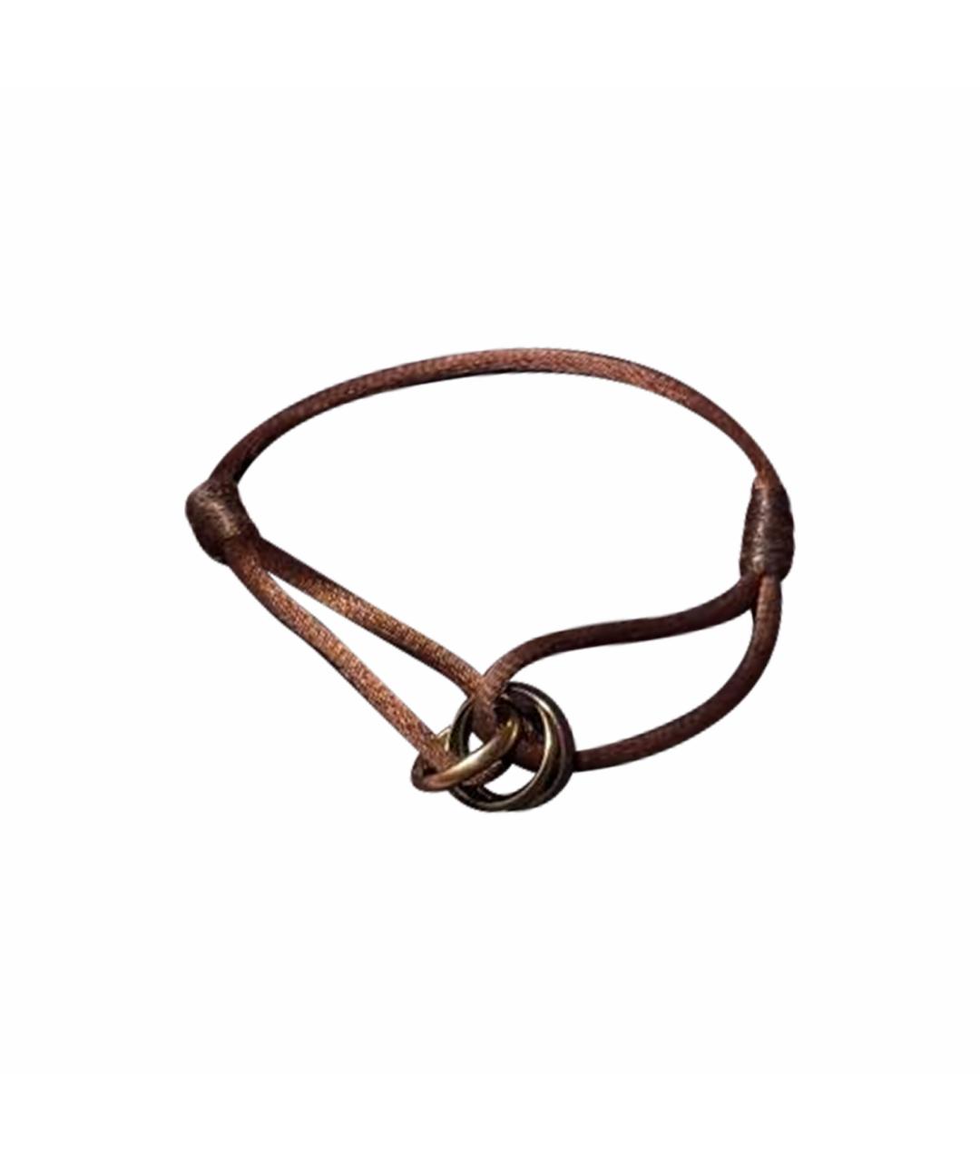 CARTIER Коричневый браслет из желтого золота, фото 1