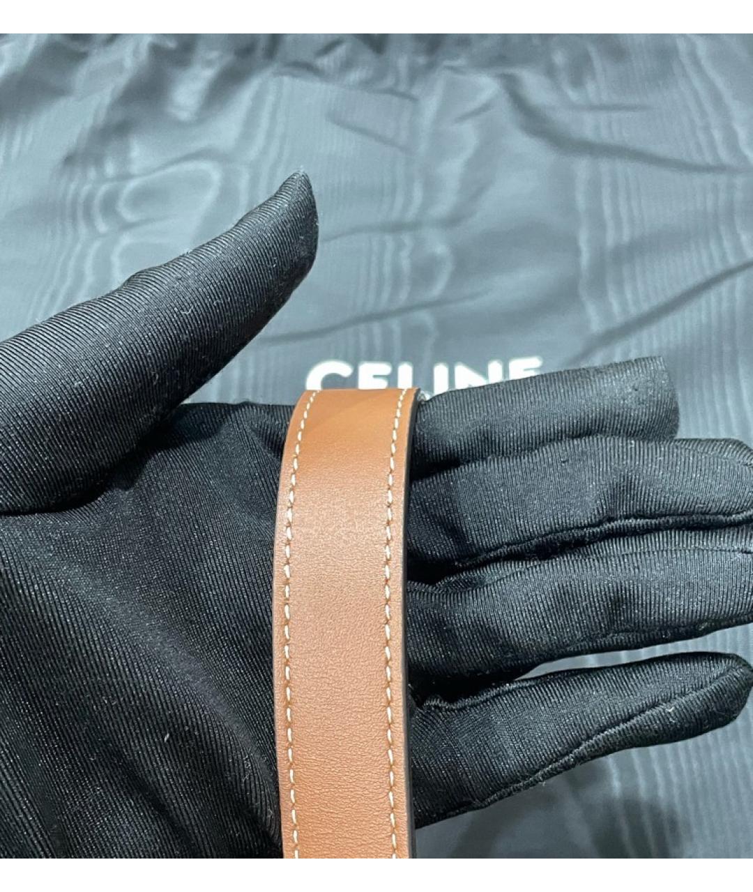 CELINE Коричневая кожаная сумка через плечо, фото 7