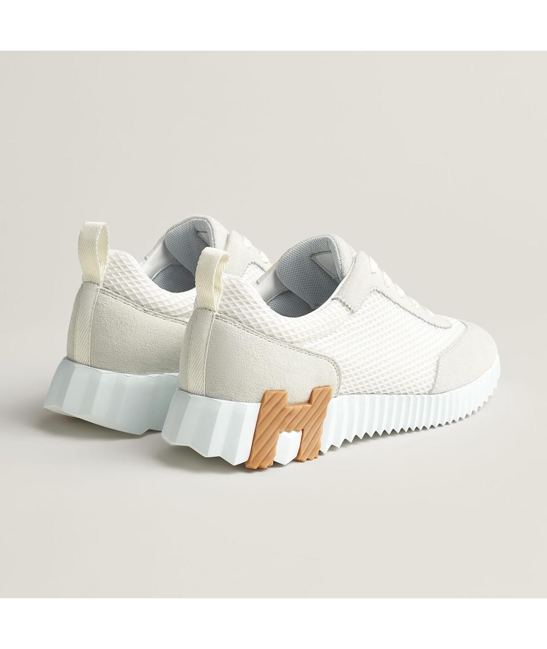 HERMES Белые текстильные кроссовки, фото 4