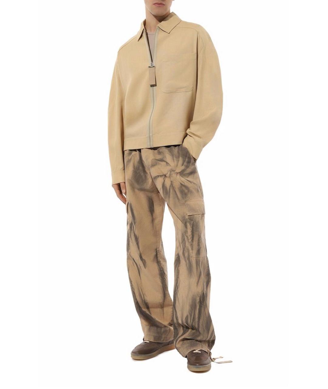 MM6 MAISON MARGIELA Хаки кожаные низкие кроссовки / кеды, фото 5