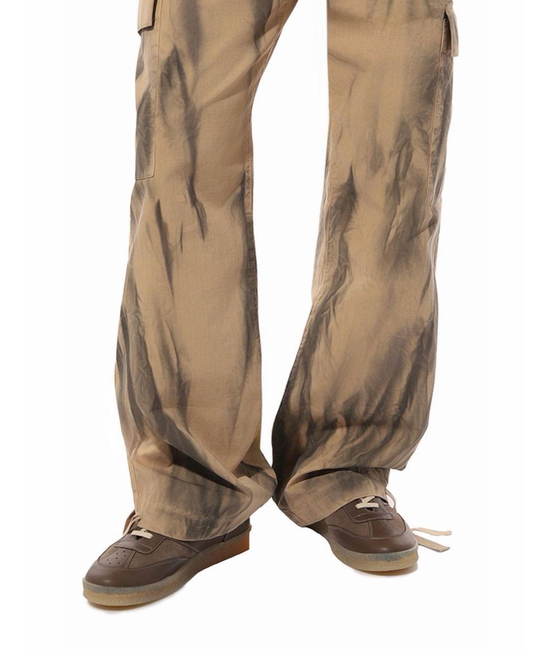 MM6 MAISON MARGIELA Хаки кожаные низкие кроссовки / кеды, фото 6