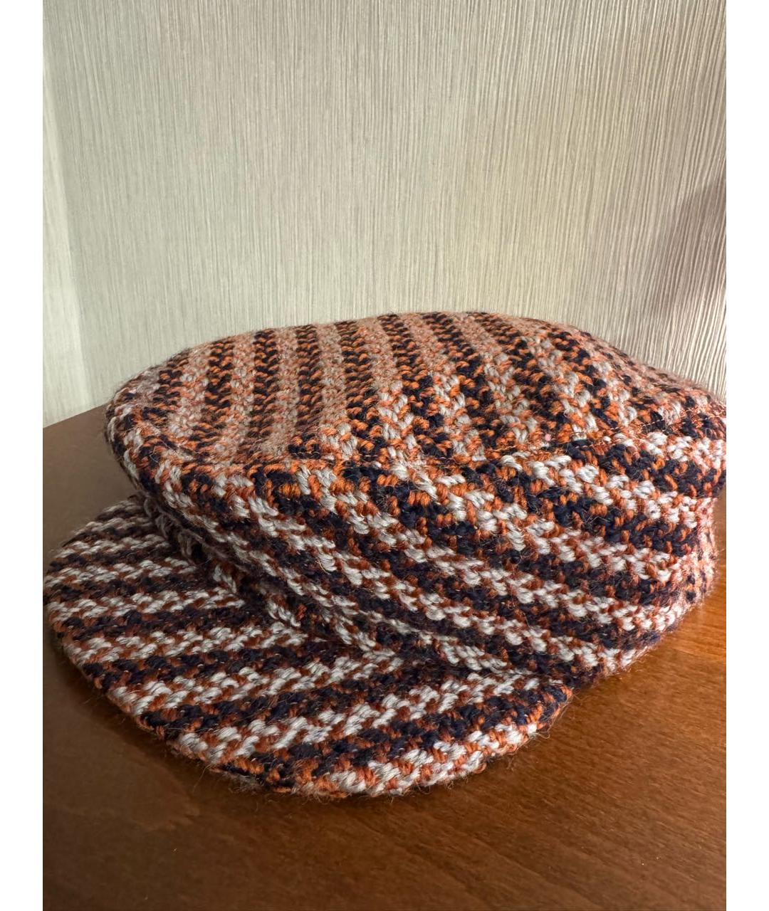 HERMES Мульти шерстяная кепка, фото 3