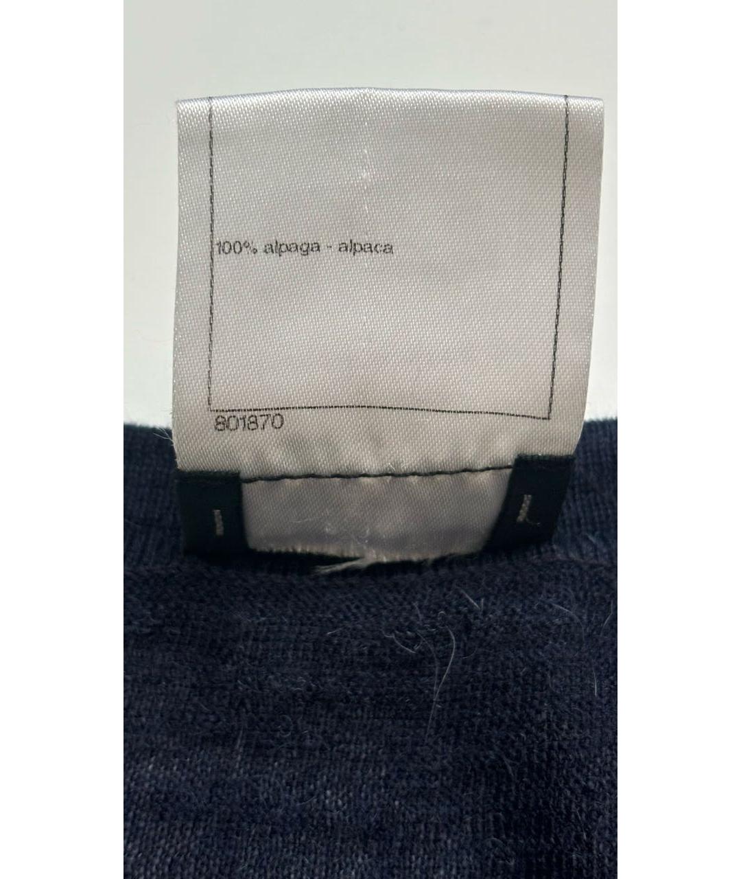 CHANEL Темно-синий шерстяной джемпер / свитер, фото 6