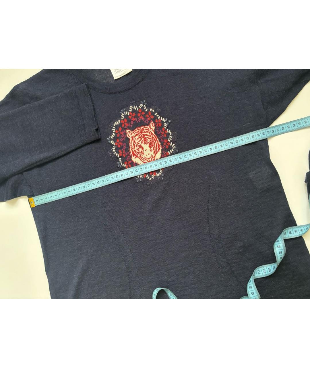 CHANEL Темно-синий шерстяной джемпер / свитер, фото 8