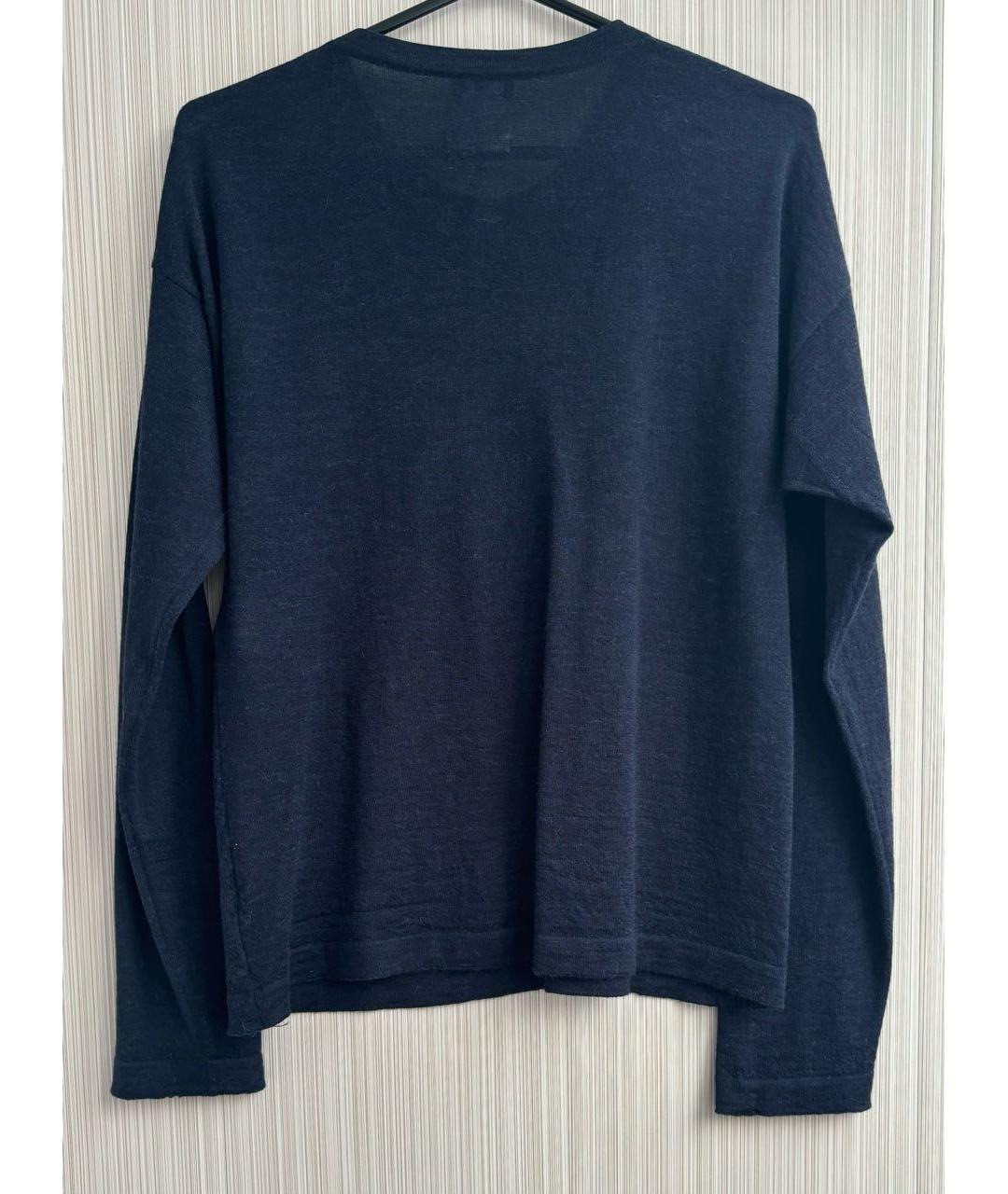 CHANEL Темно-синий шерстяной джемпер / свитер, фото 3