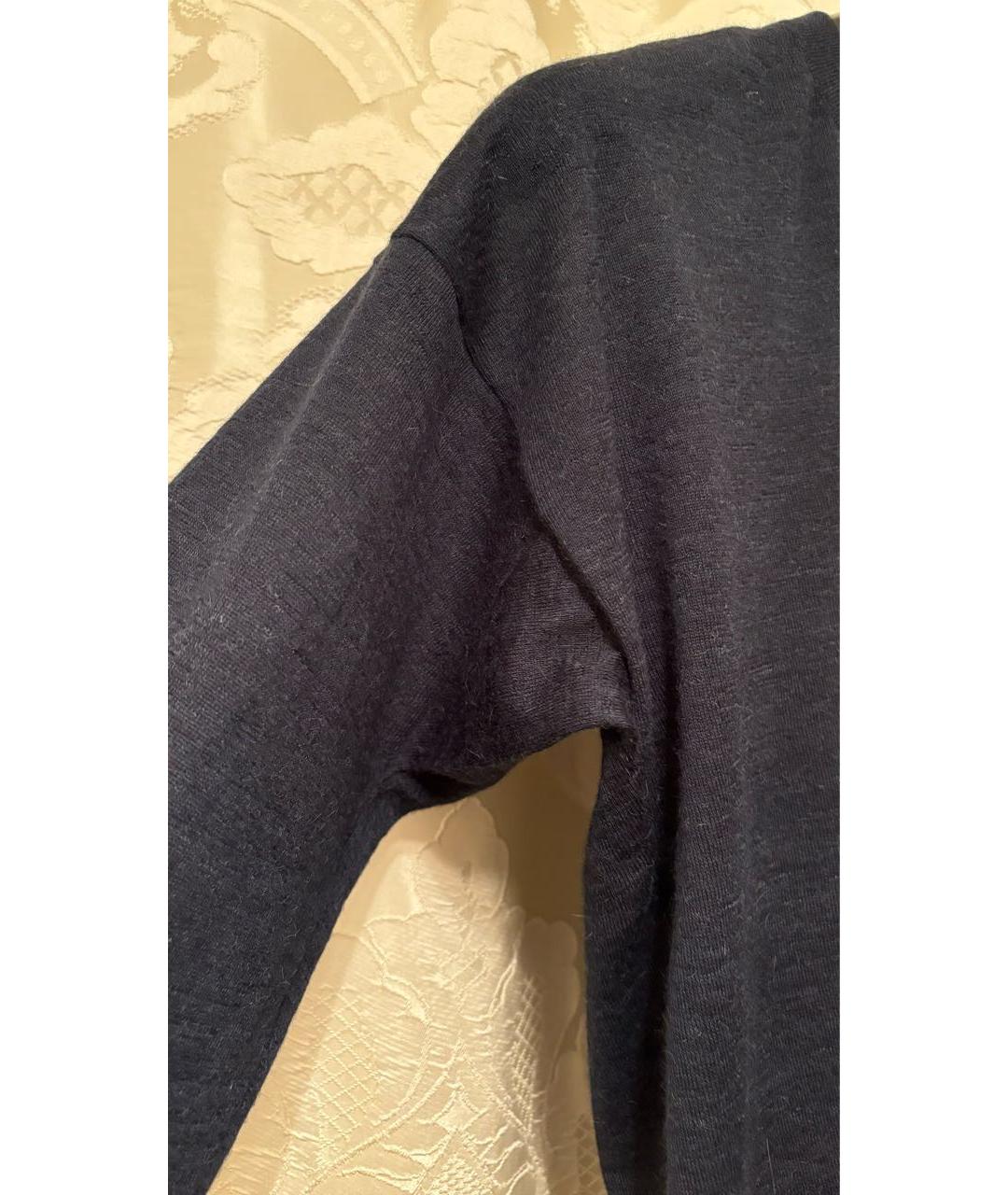 CHANEL Темно-синий шерстяной джемпер / свитер, фото 4