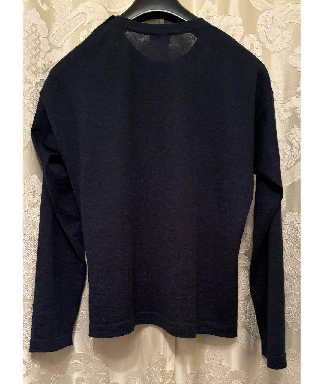 CHANEL Темно-синий шерстяной джемпер / свитер, фото 2