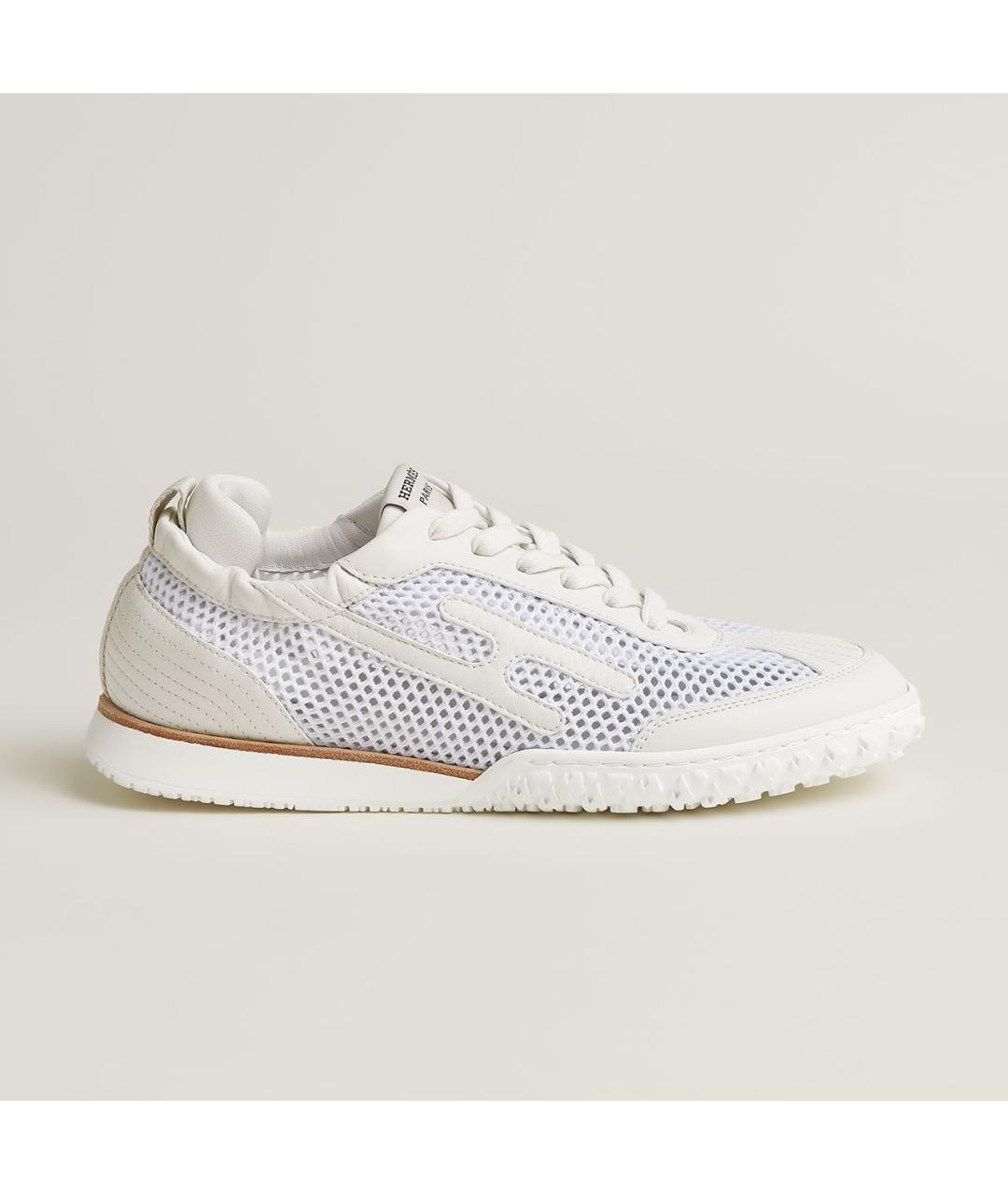 HERMES Белые текстильные кроссовки, фото 7