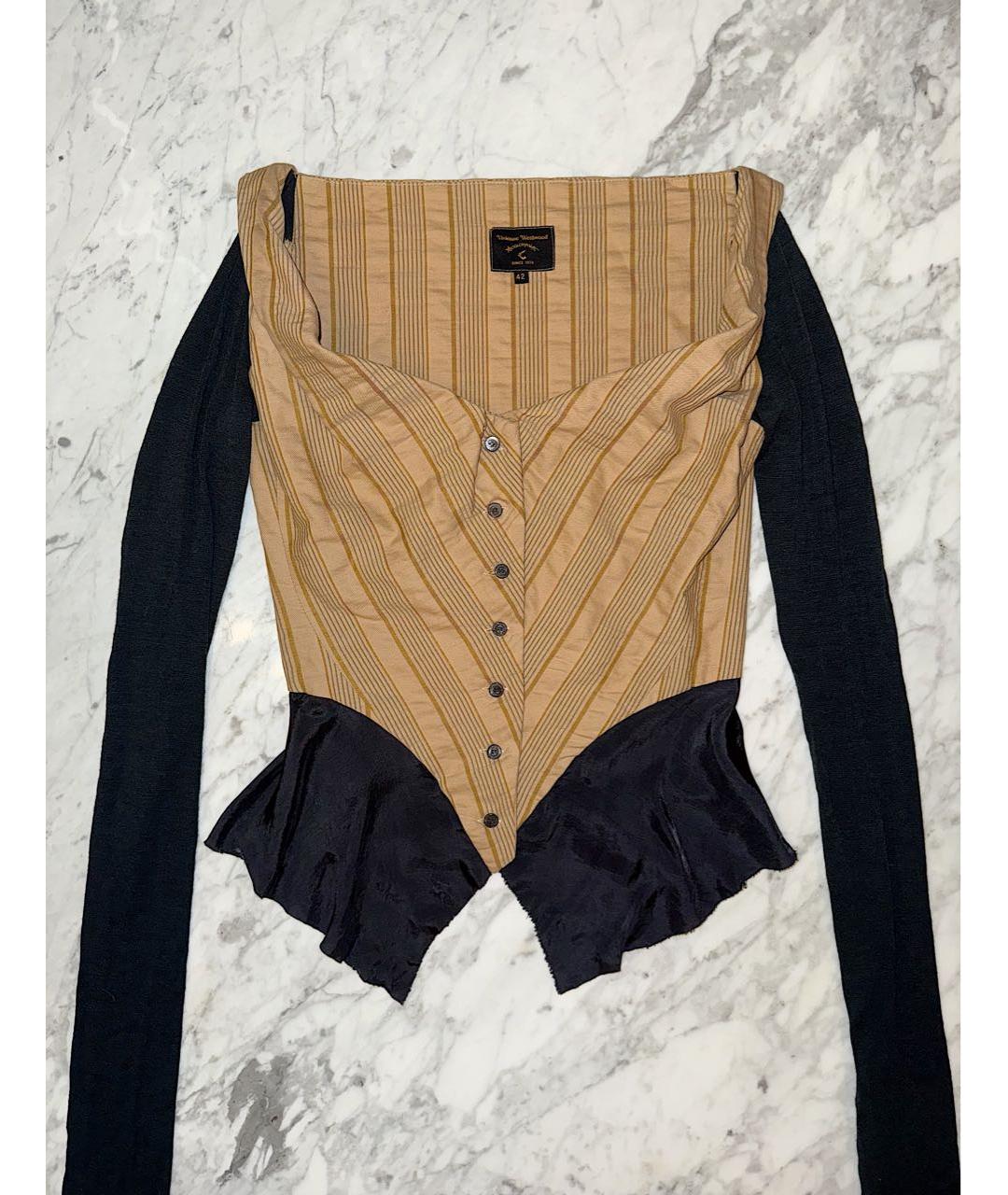 VIVIENNE WESTWOOD Бежевая хлопковая блузы, фото 2