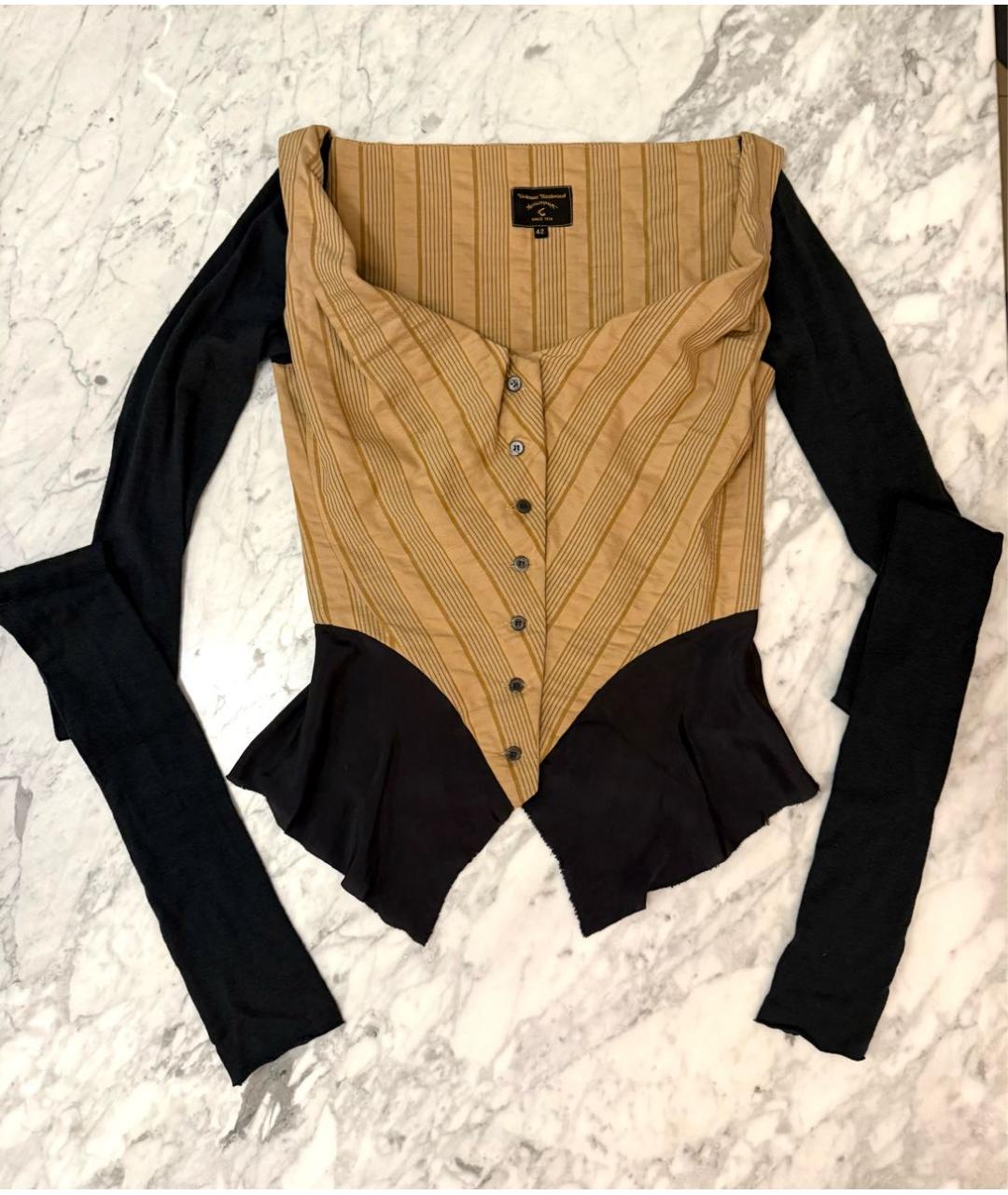 VIVIENNE WESTWOOD Бежевая хлопковая блузы, фото 8