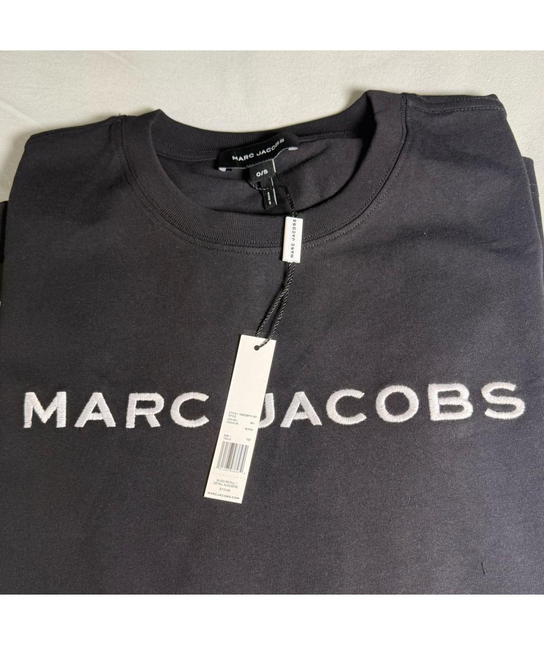 MARC JACOBS Черная хлопковая футболка, фото 4