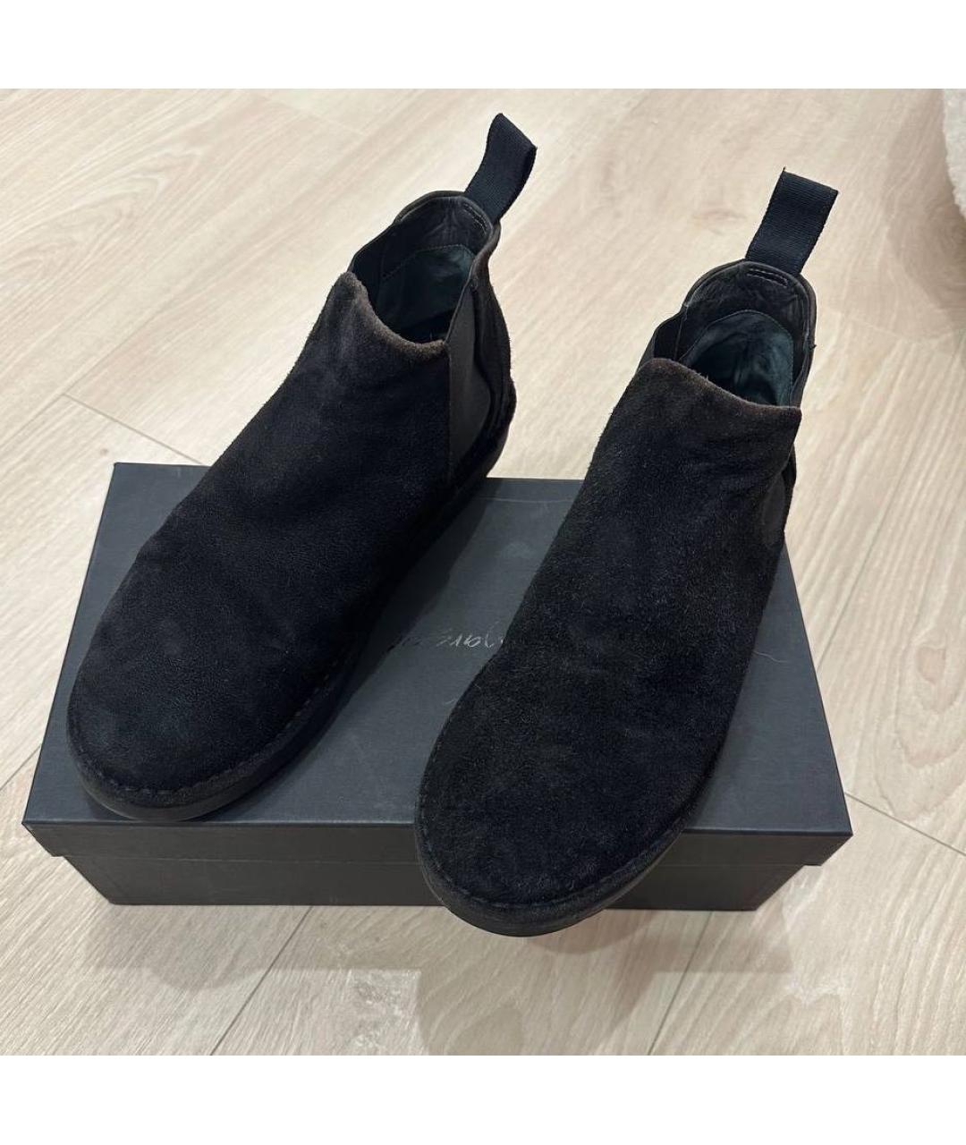 MARSELL Черные замшевые высокие ботинки, фото 2