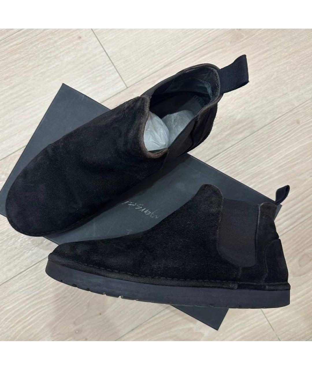 MARSELL Черные замшевые высокие ботинки, фото 6