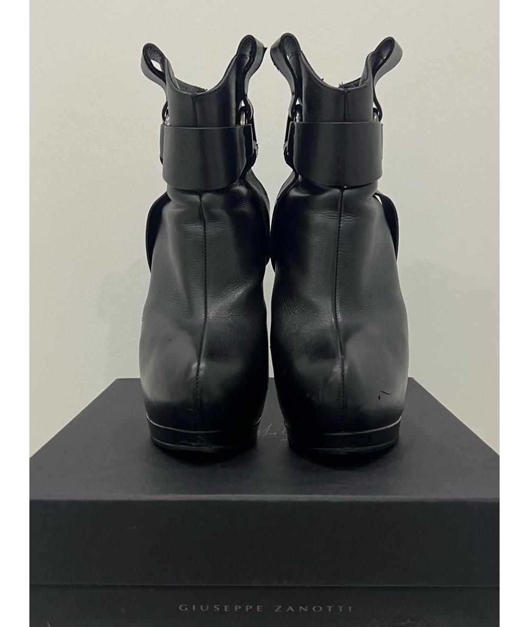 GIUSEPPE ZANOTTI DESIGN Черные кожаные ботильоны, фото 5