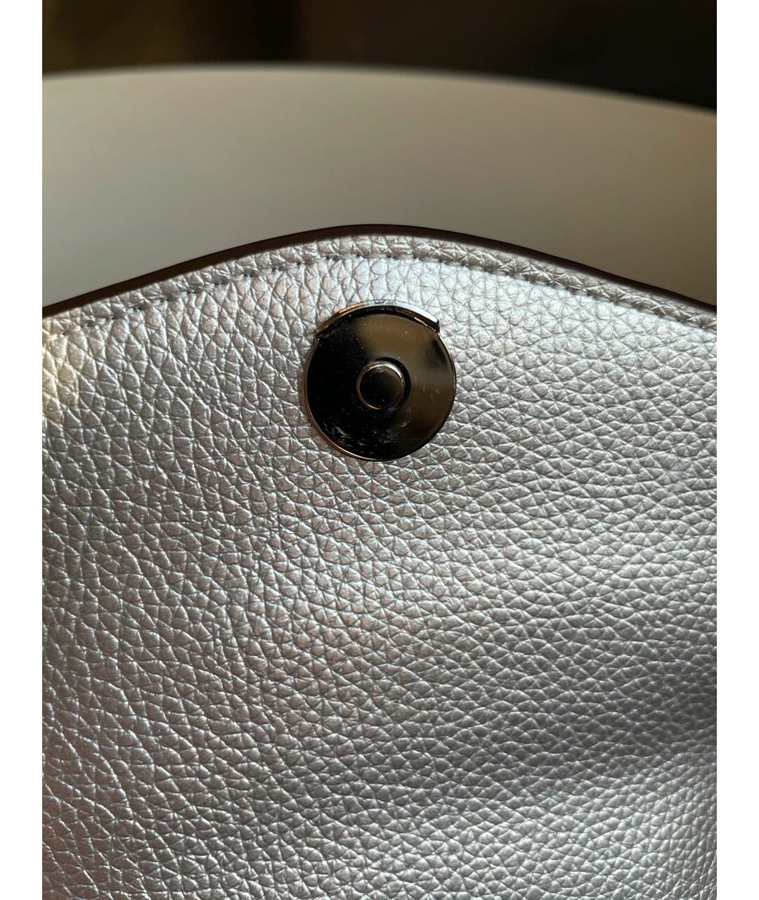 DKNY Серебряная кожаная сумка тоут, фото 6