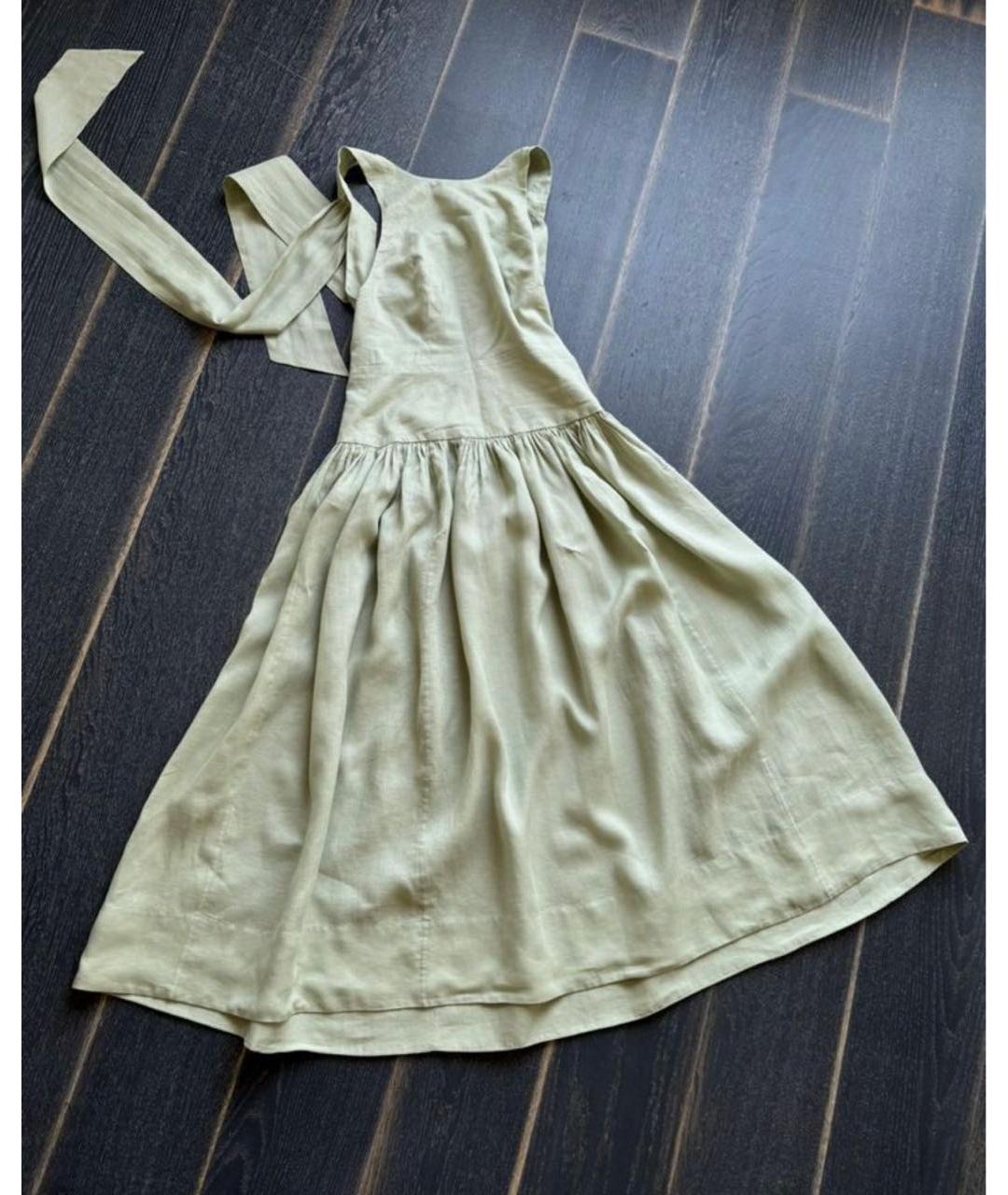 ZIMMERMANN Зеленый льняной сарафан, фото 5